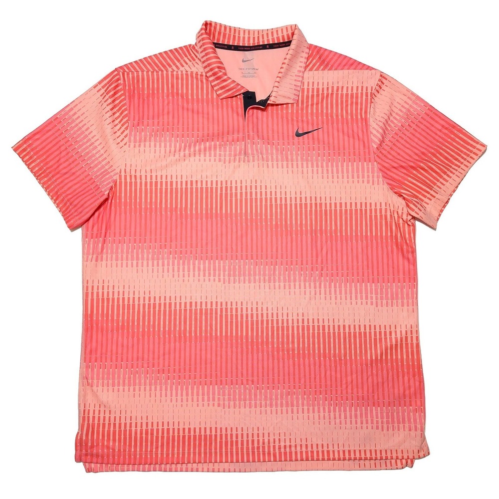 NIKE Tiger Woods ADV Polo Shirt DN2237 Coral Pink XL